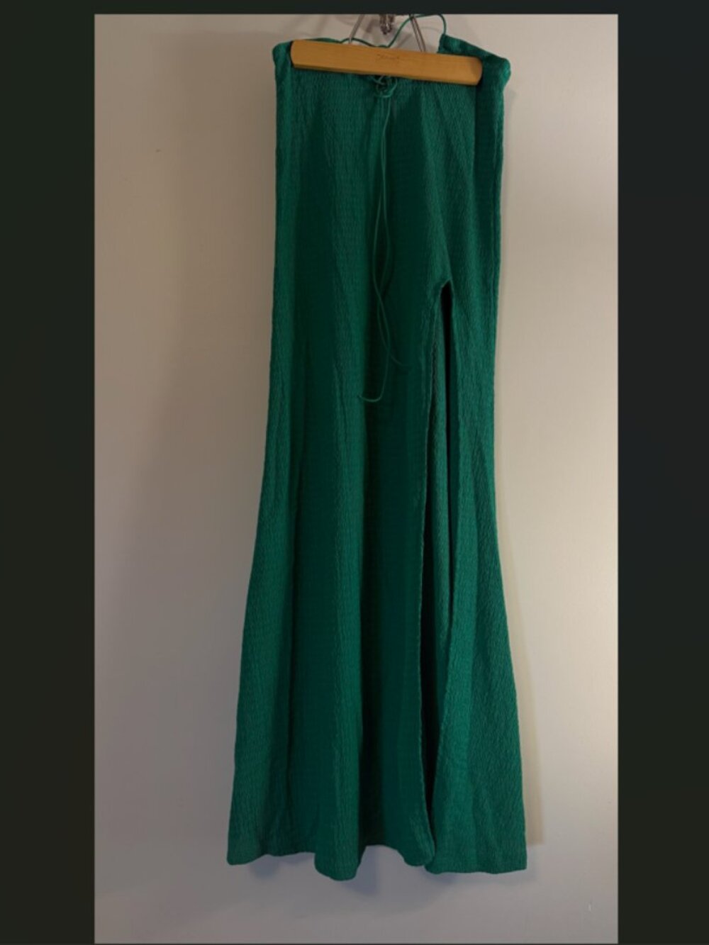 Shein Green Drawstring Keyhole Maxi Skirt Dress - Sz M